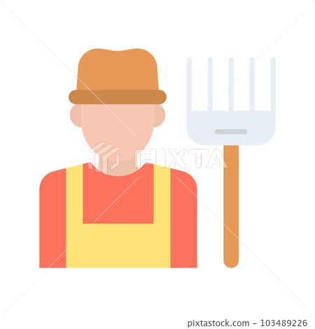 Farmer icon vector image. Farmer icon vector image. 103489226