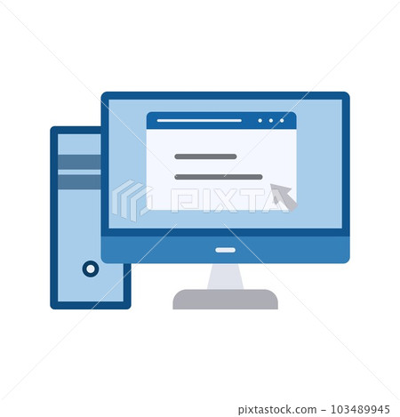 Desktop Computer icon vector image. Desktop Computer icon vector image. 103489945