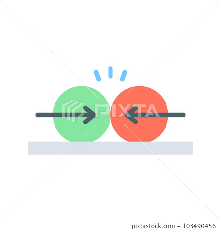 Collision icon vector image. Collision icon vector image. 103490456
