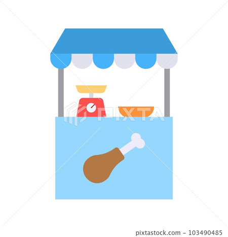 Chicken Shop icon vector image. Chicken Shop icon vector image. 103490485