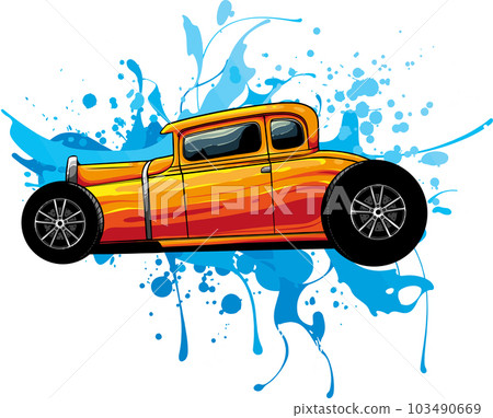 vector illustration of Classic Custom Rod Car vector illustration of Classic Custom Rod Car 103490669