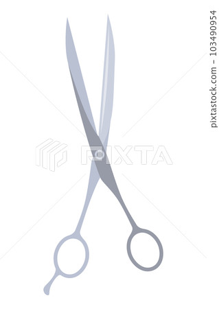 Hairdresser accessorie. Cartoon professional tool for barbershop. Salon barber accessory, scissors. Beauty fashion of hairdressing 103490954