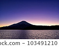 Mt. Fuji at the twilight 103491210