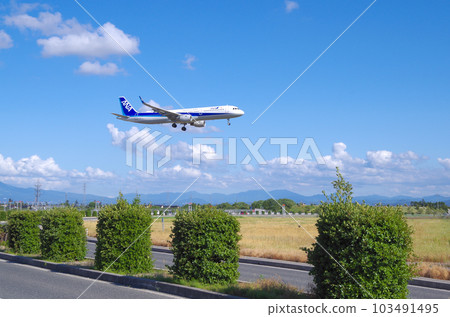 Passenger plane landing at Yonago Kitaro Airport 103491495