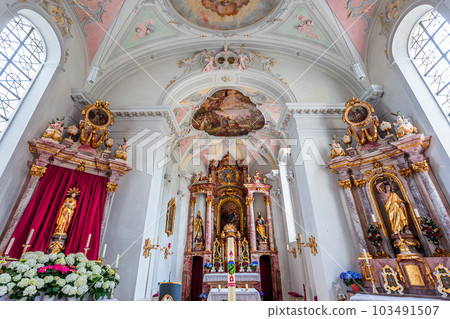 Wildsteig church, bavaria, germany 103491507