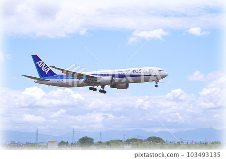 Passenger plane landing at Yonago Kitaro Airport (illustration style) Passenger plane landing at Yonago Kitaro Airport (illustration style) 103493135