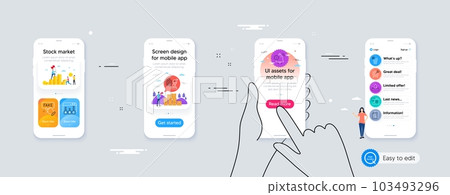Information bell, Ice maker and Water bowl minimal line icons. Phone ui interface. Fake information, Fingerprint research, Inspect icons. Archery, Survey results, Clipboard web elements. Vector Information bell, Ice maker and Water bowl minimal line icons. Phone ui interface. Fake information, Fingerprint research, Inspect icons. Archery, Survey results, Clipboard web elements. Vector 103493296