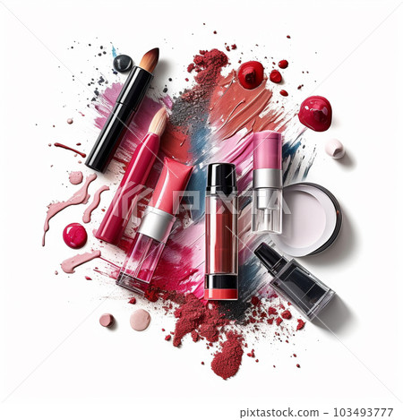 Generative ai. Beauty flat lay 103493777