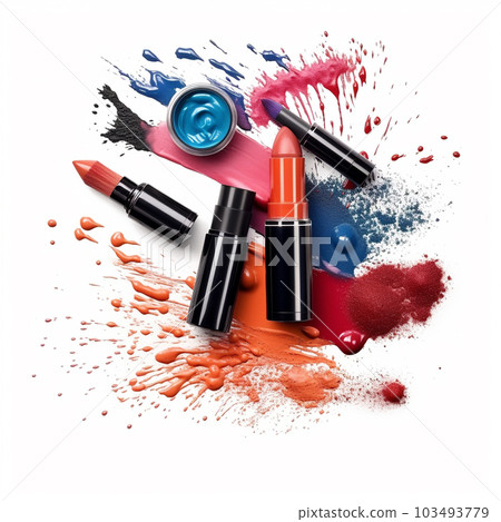 Generative ai. Beauty flat lay Generative ai. Beauty flat lay 103493779