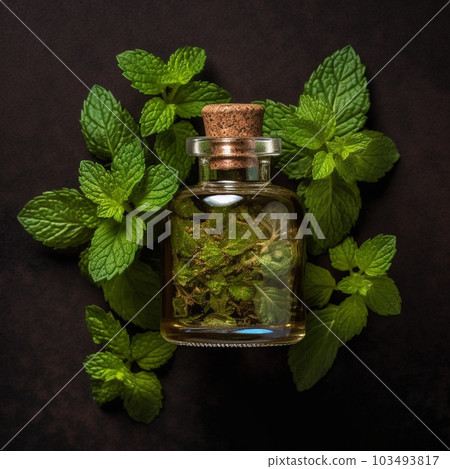 Generative ai. Essential oil of peppermint Generative ai. Essential oil of peppermint 103493817