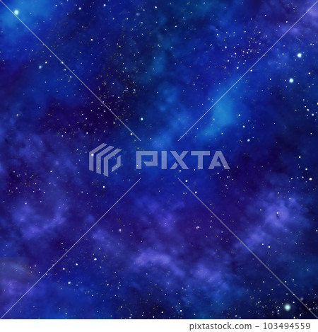 Ultramarine Galaxy Backgrounds Digital Paper outer space textures with blue starry night skies and nebula art 103494559