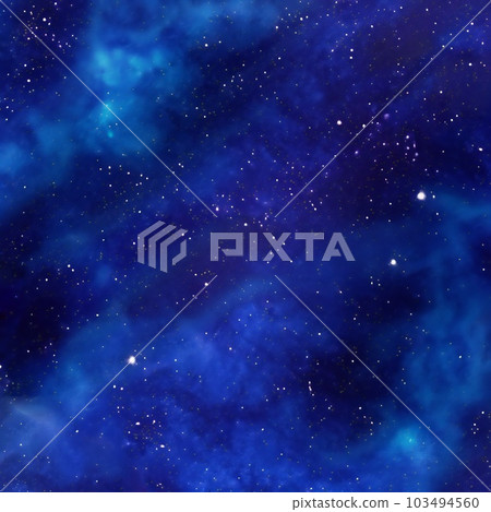 Ultramarine Galaxy Backgrounds Digital Paper outer space textures with blue starry night skies and nebula art 103494560