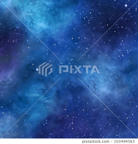 Ultramarine Galaxy Backgrounds Digital Paper outer space textures with blue starry night skies and nebula art 103494563