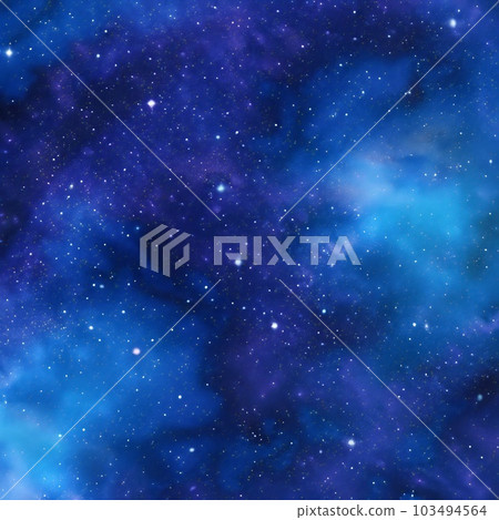 Ultramarine Galaxy Backgrounds Digital Paper outer space textures with blue starry night skies and nebula art 103494564