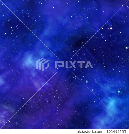 Ultramarine Galaxy Backgrounds Digital Paper outer space textures with blue starry night skies and nebula art 103494565