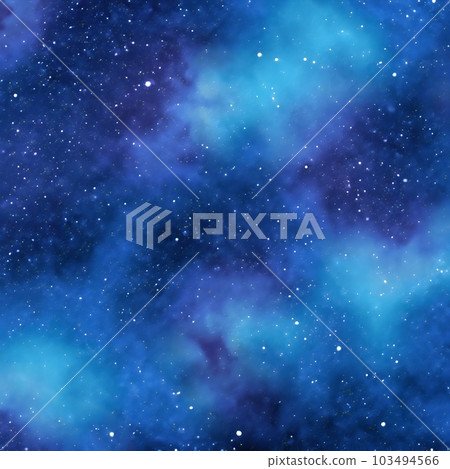 Ultramarine Galaxy Backgrounds Digital Paper outer space textures with blue starry night skies and nebula art 103494566