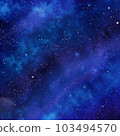Ultramarine Galaxy Backgrounds Digital Paper outer space textures with blue starry night skies and nebula art 103494570