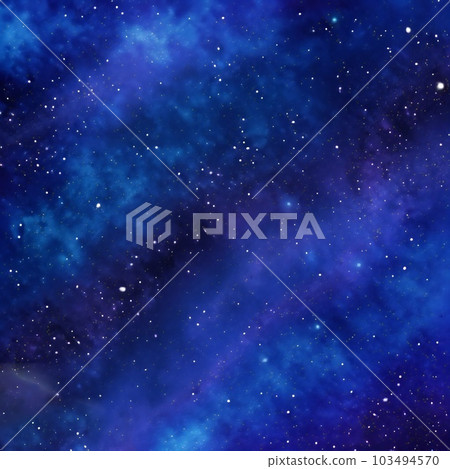 Ultramarine Galaxy Backgrounds Digital Paper outer space textures with blue starry night skies and nebula art 103494570