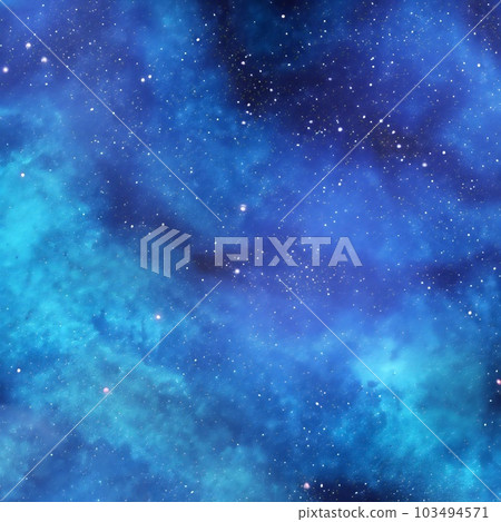 Ultramarine Galaxy Backgrounds Digital Paper outer space textures with blue starry night skies and nebula art 103494571