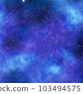 Ultramarine Galaxy Backgrounds Digital Paper outer space textures with blue starry night skies and nebula art 103494575
