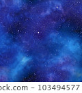 Ultramarine Galaxy Backgrounds Digital Paper outer space textures with blue starry night skies and nebula art 103494577