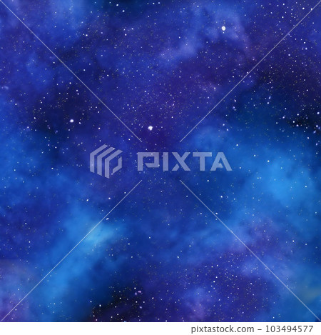 Ultramarine Galaxy Backgrounds Digital Paper outer space textures with blue starry night skies and nebula art 103494577