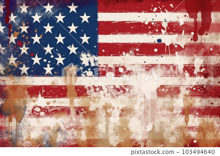 Generative ai. American Flag Wave Abstract background for Memorial Day or 4th of July Generative ai. American Flag Wave Abstract background for Memorial Day or 4th of July 103494640