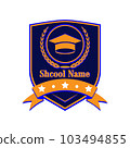 Logo with text on isolated background 103494855