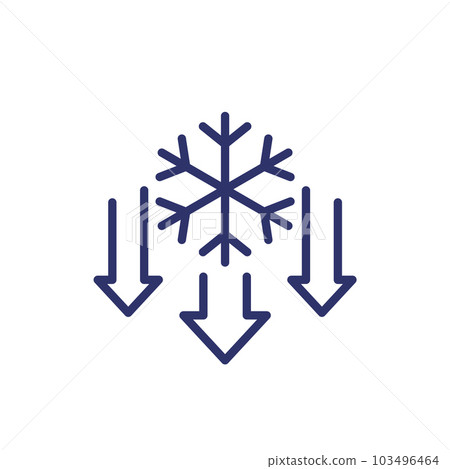 defrost line icon, vector sign 103496464