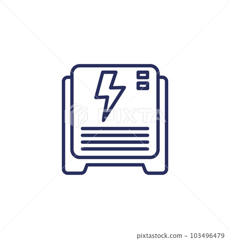 home battery, backup system line icon 103496479