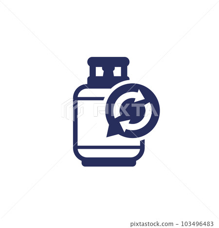 refill LPG tank, gas cylinder icon refill LPG tank, gas cylinder icon 103496483