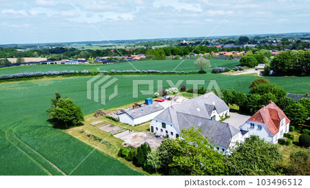 Farm in Denmark with living house , barn and other buildings Farm in Denmark with living house , barn and other buildings 103496512