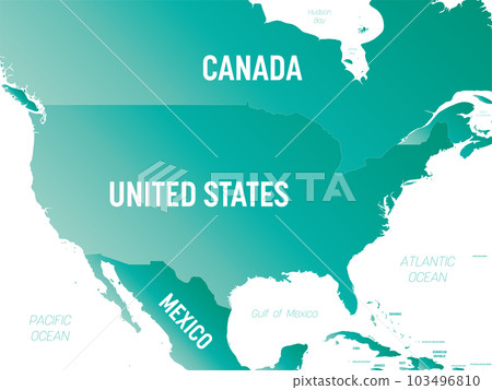 United States Map With Oceans Labeled