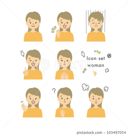 Expression: adult woman set Expression: adult woman set 103497054