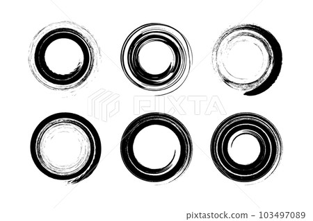 Set of Rotation Spiral Circular Design Elements. Abstract Swirl Icons. Vector Art. 103497089