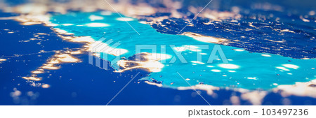 Qatar and Bahrein city lights Qatar and Bahrein city lights 103497236