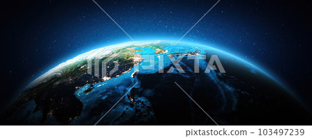 Asia - China, Japan, Taiwan at night Asia - China, Japan, Taiwan at night 103497239