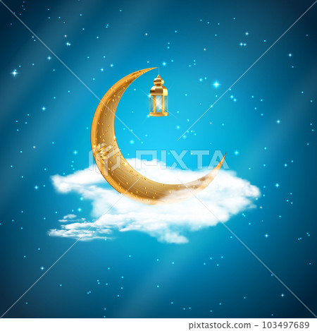 Islamic eid mubarak design greeting card , poster. Vector Illustration EPS10 103497689