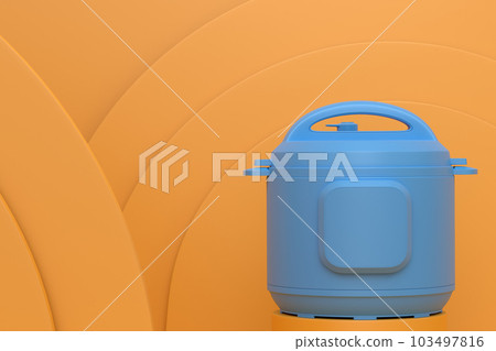 Abstract scene or podium with multi cooker on monochrome background Abstract scene or podium with multi cooker on monochrome background 103497816