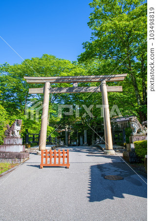 古峰神社境內的鳥居,新綠季節,鹿沼市 古峰神社境內的鳥居,新綠季節,鹿沼市 103498819