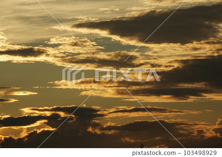 Summer dawn sky with various clouds at sunrise Sky/Sky main/Telephoto/220730am Summer dawn sky with various clouds at sunrise Sky/Sky main/Telephoto/220730am 103498929