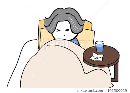 獨居老人因病孤獨離世的老人臥床不起的老人失智症孤獨死亡社會福利圖解 103500029