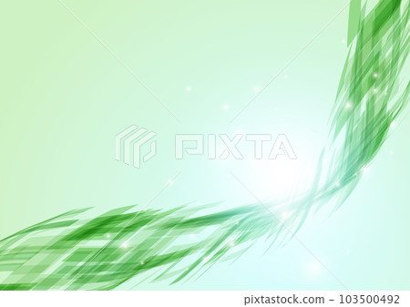 充滿活力的綠色波浪背景 103500492