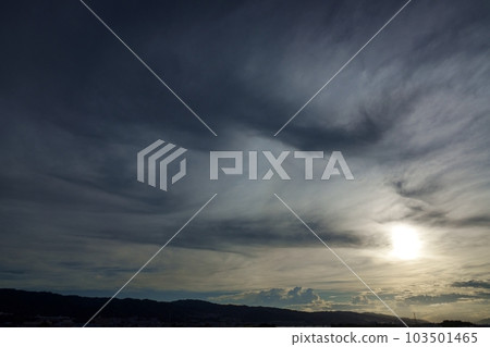 多雲的夏日早晨天空・主天空・廣角・220730am 多雲的夏日早晨天空・主天空・廣角・220730am 103501465