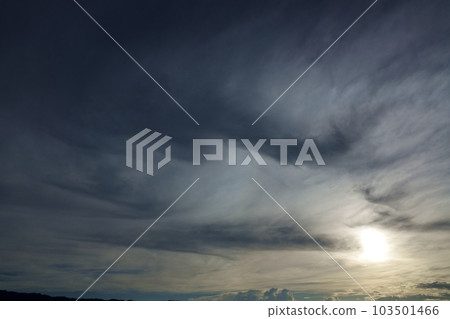 多雲的夏日早晨天空・主天空・廣角・220730am 多雲的夏日早晨天空・主天空・廣角・220730am 103501466