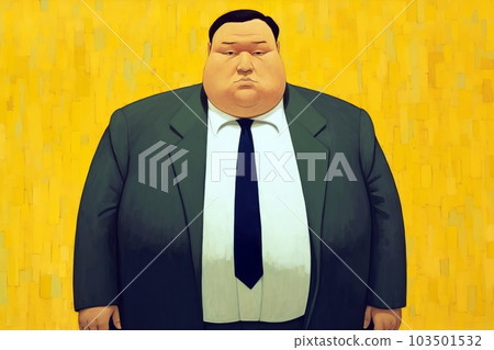 Fat businessman male, Generative AI AI image 103501532