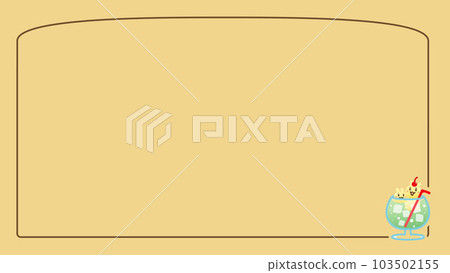 Simple vanilla ice cream rabbit topping cream soda & framed material Horizontal (16: 9) type 39 Simple vanilla ice cream rabbit topping cream soda & framed material Horizontal (16: 9) type 39 103502155