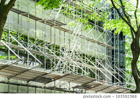 Building Construction site scaffolding 103502368