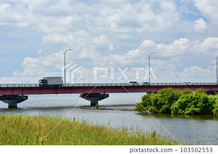 Lake Kasumigaura Bridge in Namegata City, Ibaraki Prefecture 103502553