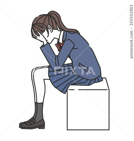 摔倒的女高中生 摔倒的女高中生 103502903